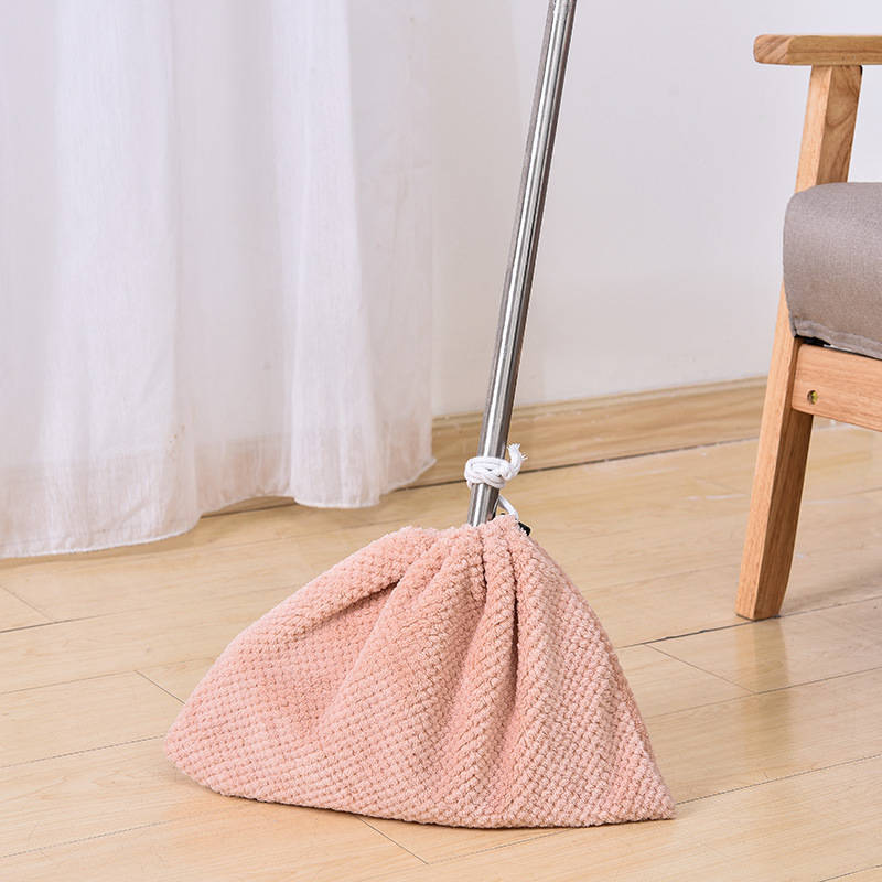 1pc Multi-Function Coral Velvet Broom Cover Cloth with Reusable Microfiber Absorbent Mop - Durable Polyester, Mixed Colors, Versatile Household