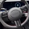 2 PCS Carbon Fiber Car Steering Wheel Frame Cover Steering Wheel Button Panel Protection Frame Compatible with Hyundai Sonata DN8 2024