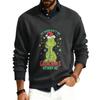Men's V-neck Long Sleeve Ribbed Knit Pullover