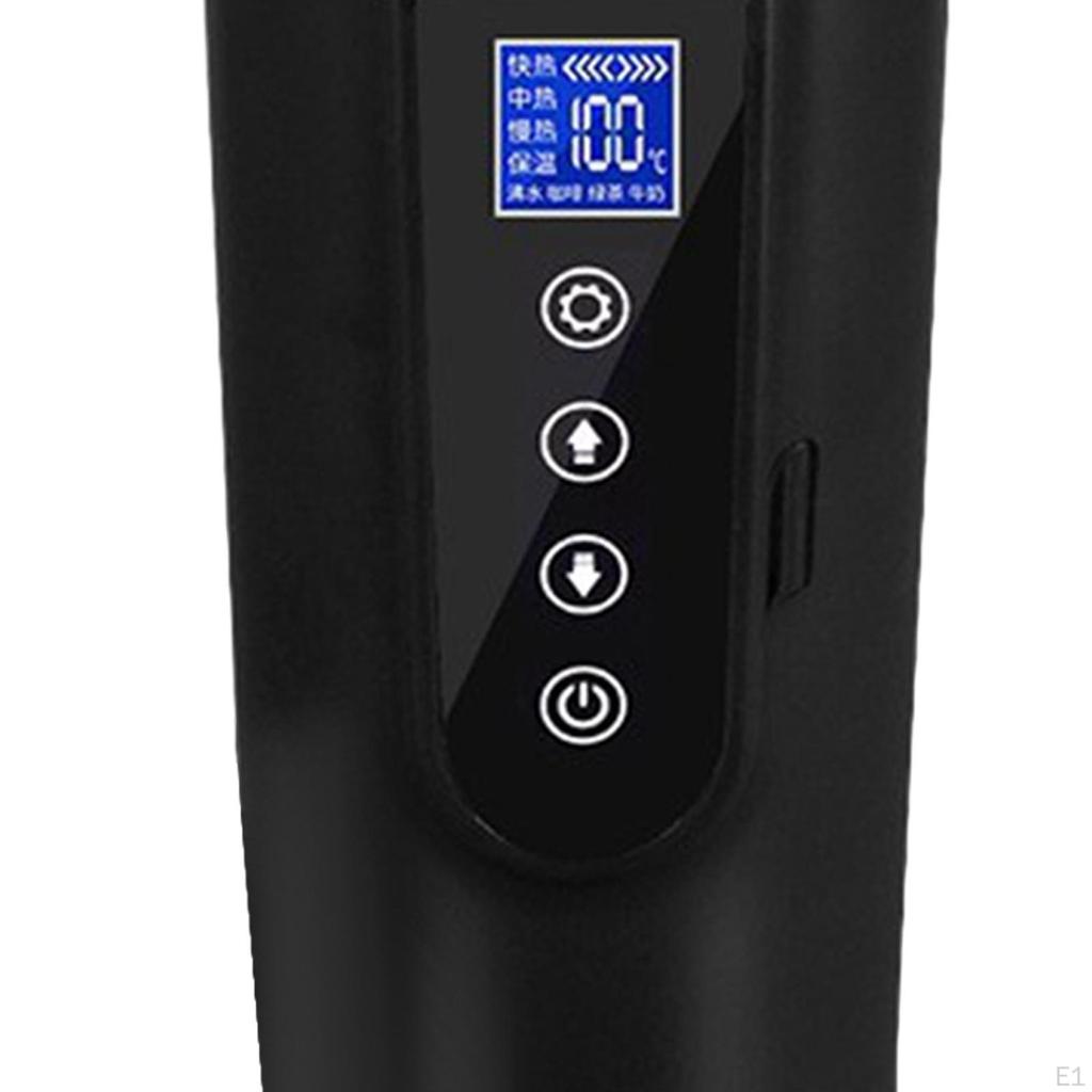 Car Heating Cup 24V/12V Traveling Kettle LED Display Travel Coffee Mugs Warmer Electric for