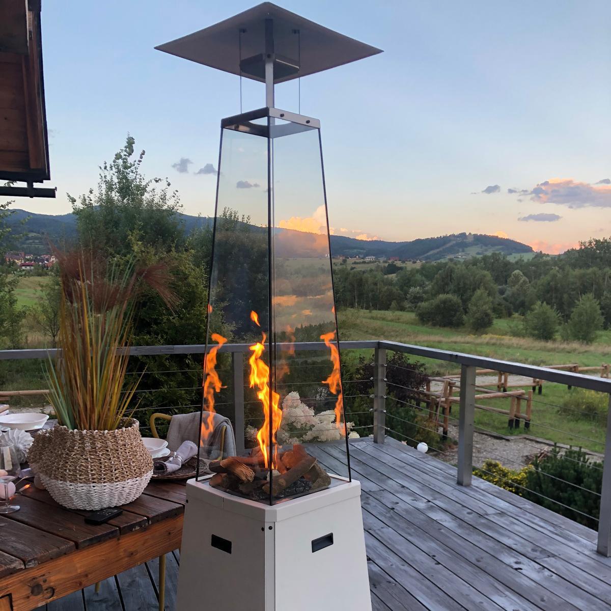 Outdoor Gas Heater Umbrella BS Steel 12 kW Set