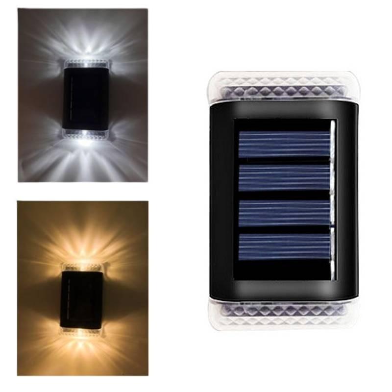 Innovative Solar Powered Dual Head Led Wall Light For Outdoor Garden And Patio Use