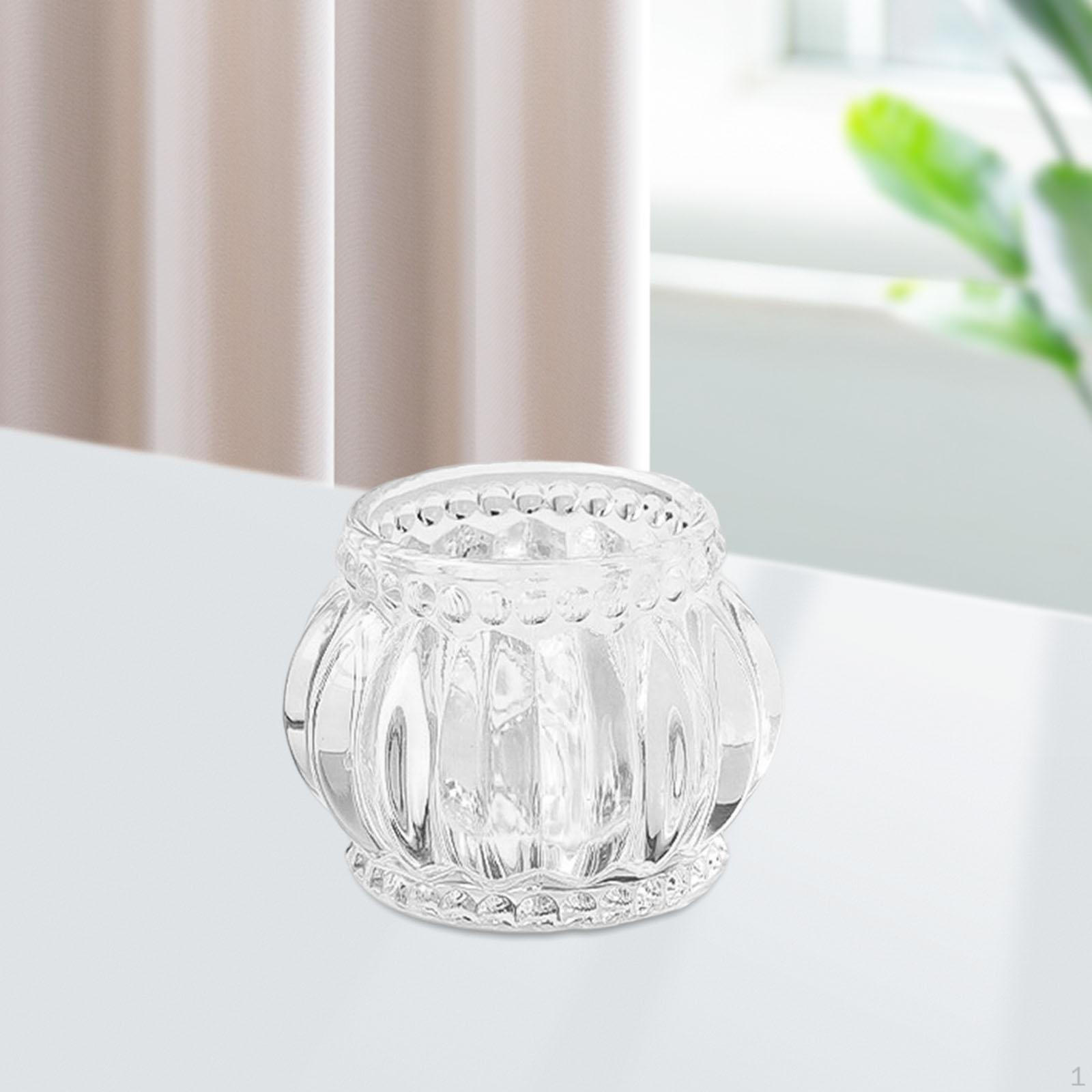 Стеклянные подсвечники-вотивы для чайных свечей, круглые прозрачные декоративные подставки-подсвечники для стола, Style A