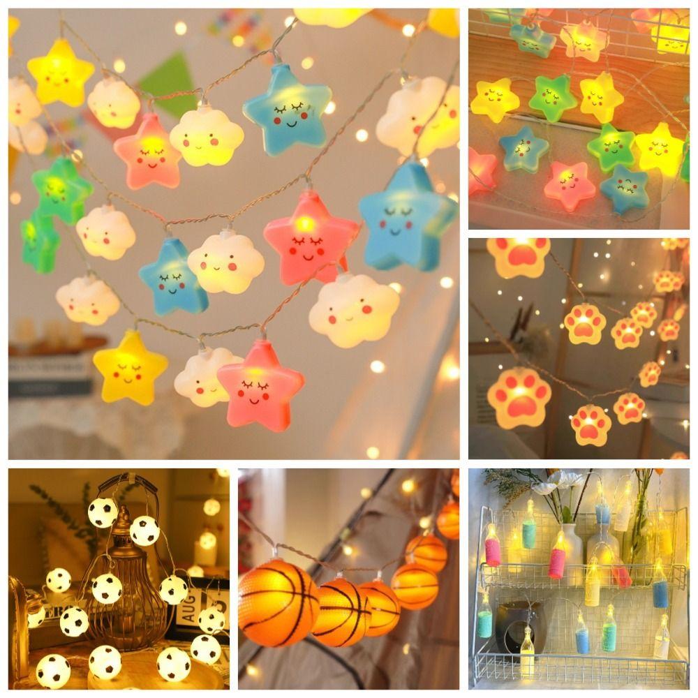 LED Fairy Lights Cloud LED String Lights Creative Waterproof Star Garland Lamp 3M 20LED Unique Night Light Kids Birthday Party