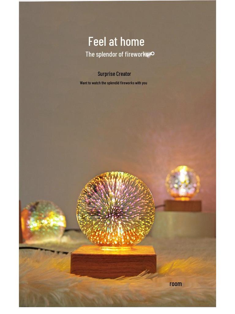 Creative Romantic Starry LED Night Light - USB Plug-In Bedroom Bedside Lamp