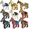 Medieval Castle Knight Building Block African Animal Elephant Tiger Camel Deer Bear Dragon Horse soldier Sheep Boar MOC Toy Gift