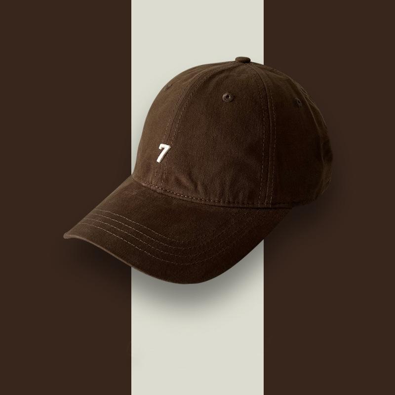 Tide Brand Number 7 Embroidered Baseball Cap Children's Summer New Cotton Versatile Street Face Cap