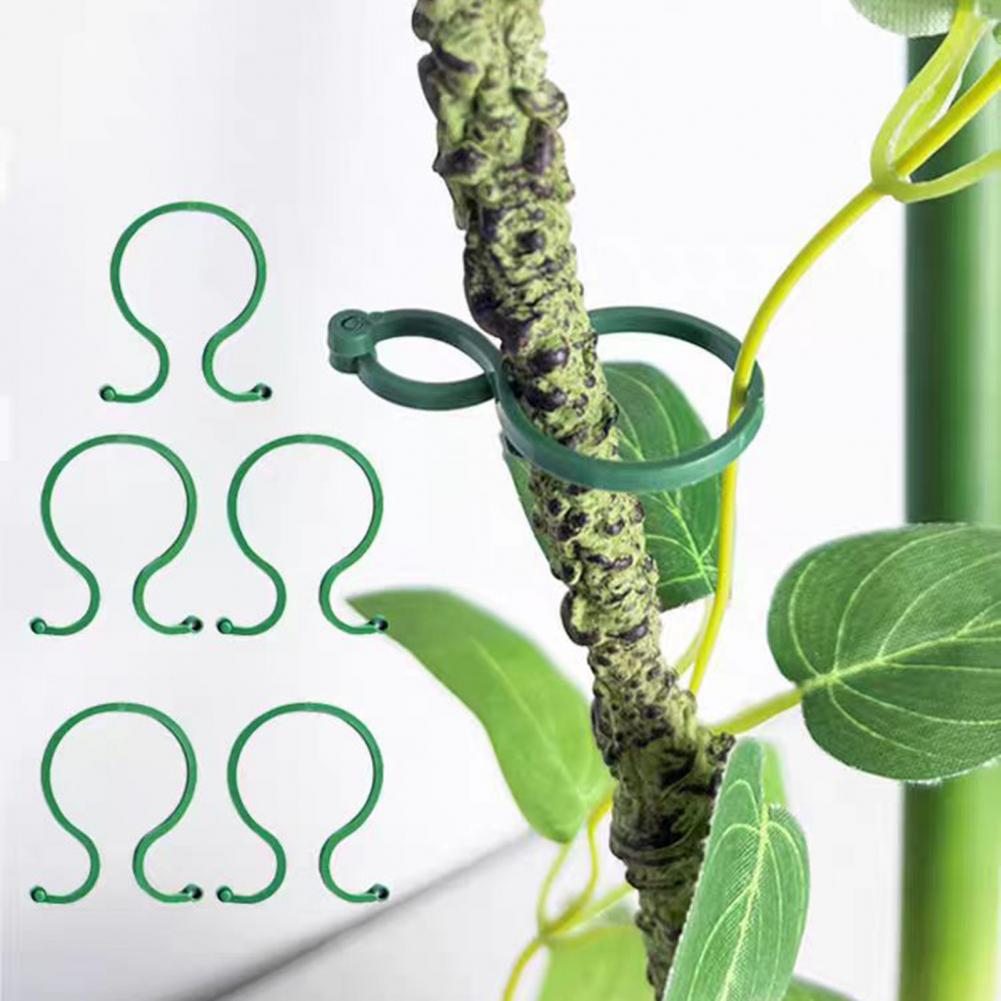 Garden Plant Clips Reusable Plant Support Clips for Climbing Plants Gentle Garden Vine Ties for Indoor Outdoor Gardening