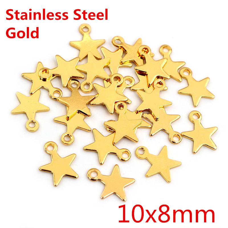 30pcs/lot No Fade 316 Stainless Steel Star Heart Fish Cat Charms Pendant for DIY Necklace Bracelet Craft Jewelry Making Findings