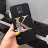 For Samsung Galaxy S5 I9600 Phone Case Flower Initial Alphabet Case For Samsung S5 Neo S 5 G900 G903F SM-G900F Soft Silicon Case