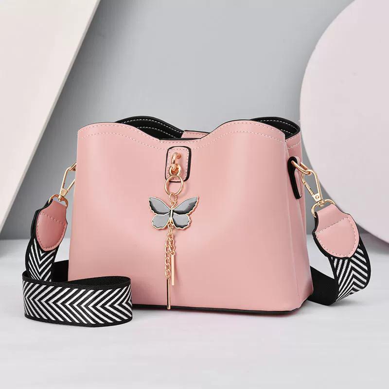 Women's Butterfly Leather Crossbody Bag, Small Trendy Shoulder Bag with Adjustable Strap, Cute Fashion Purse for Ladies