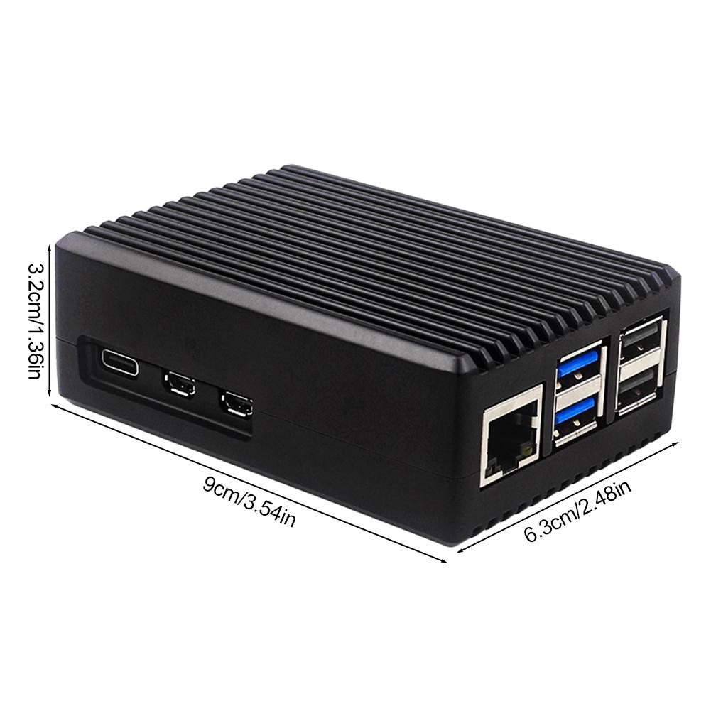 Aluminum Alloy Case Case with Heatsink Fan Case with Cooling Fan Metal Shell Cooling Enclosure Fit for Raspberry Pi 5