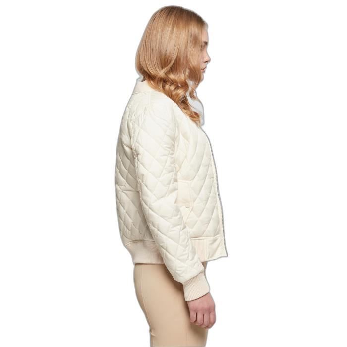 Doudoune En Nylon À Losanges Femme Urban Classics GT - Blanc - 2XL