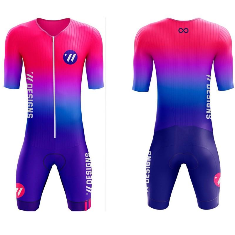 Mens Quick-Dry Triathlon Cycling Bodysuit Road Bike Racing Endurance Training