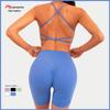 Women's Yoga Set: Stylish Cross-Back Sports Bra & Hip-Lifting Yoga Shorts