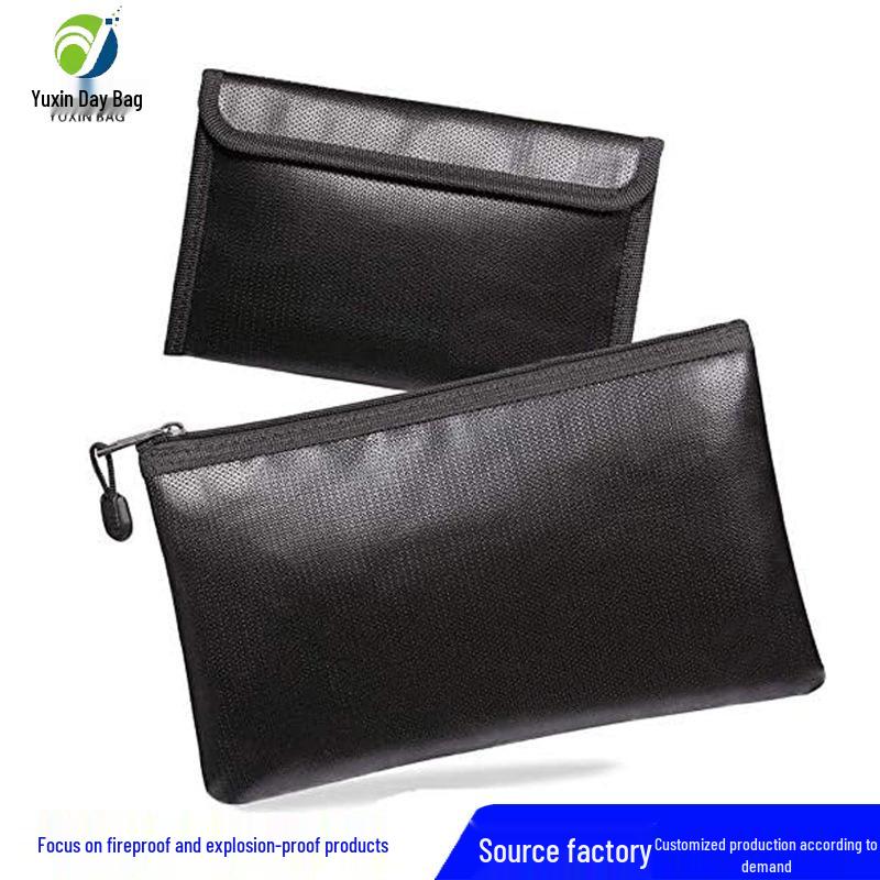 Fireproof Waterproof A4 File Bag: High Temp Resistant, Moisture-Proof, Thickened Archive Storage for Home or Business.