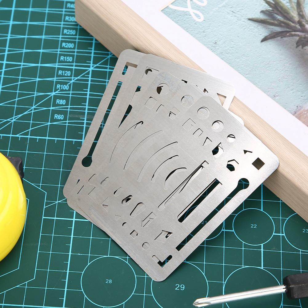 10 Stück 27 Löcher Löschschild Mehrzweck-Konstruktionszeichnungsvorlage Musterlineal