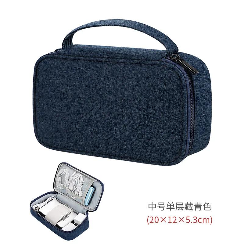 Travel Organizer Bag Cable Digital Accessories Storage Bag Portable Waterproof Double Layers Storage Bags Power Hard Drive Case