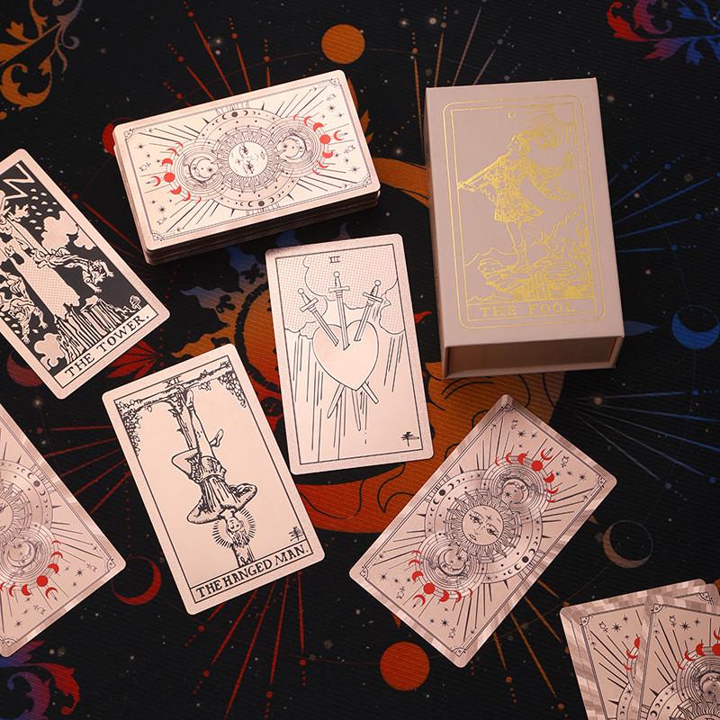 Tarot Cards Gift Set Waterproof Plastic For Family Board Games And Emotional Development