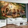 1Pcs Vibrant Wildlife Party Decoration Background Winter Backdrop Decorations For Photo Studio Photo Booth Christams Party