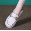 Popular one-pedal women's single shoes spring 2025 new little white shoes women's popular soft-soled flat-soled casual loafers