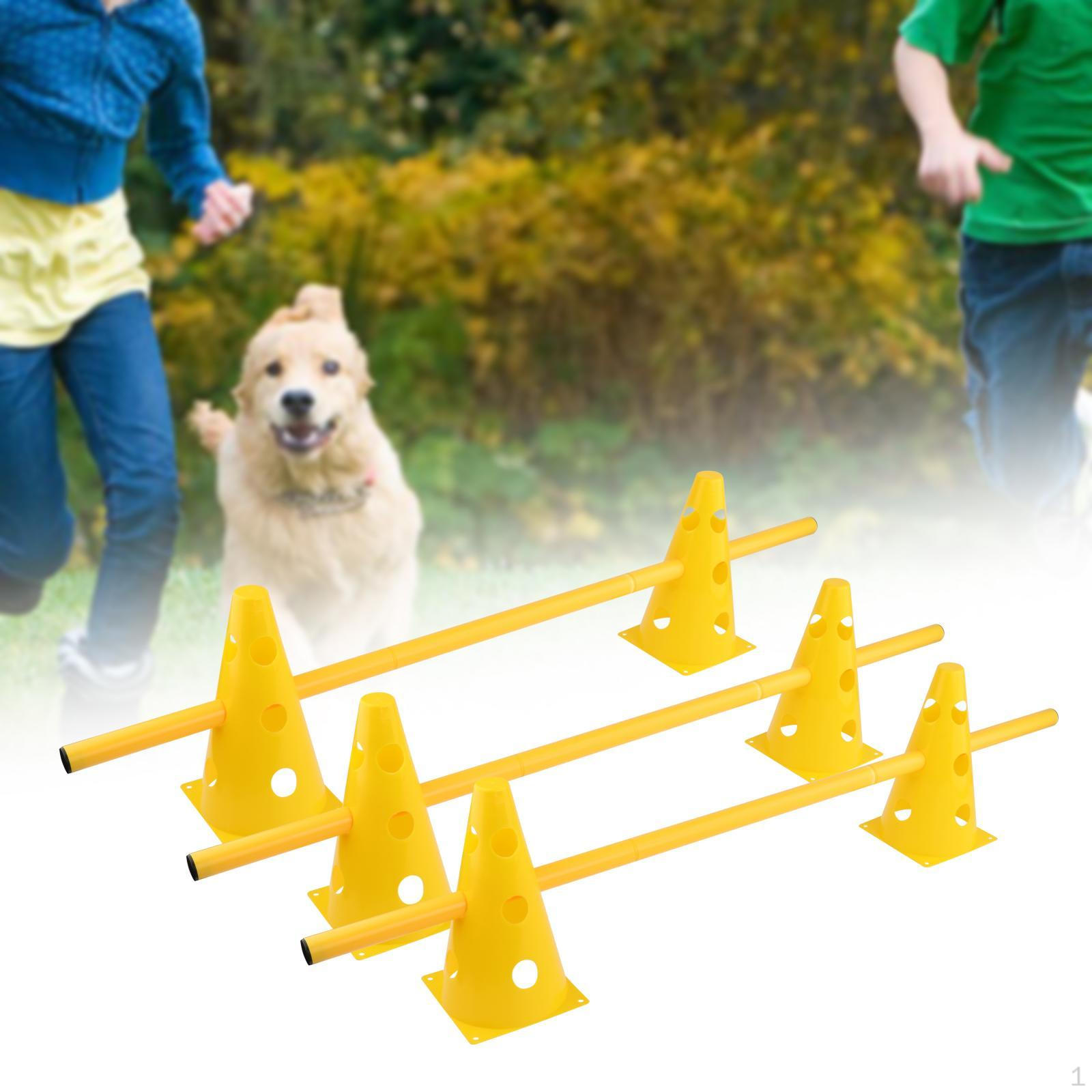 

Набор конусов и шест для аджилити для собак для упражнений в прыжках, для футбола 23CM