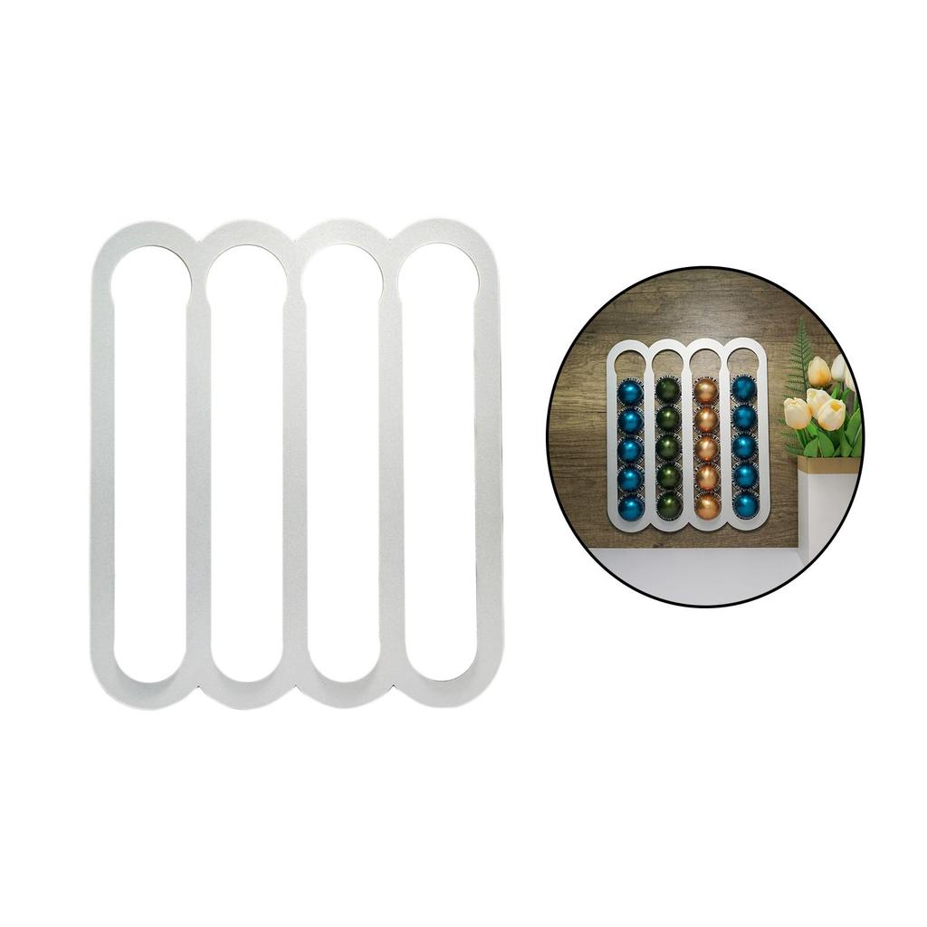 Holder Vertically or Horizontally Mounted Shelf Under Cabinet Coffee Pod Storage Capsule