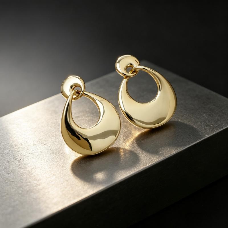 Minimalist Geometric Surface Water Drop Dangle Earrings - Elegant Commuting Jewelry