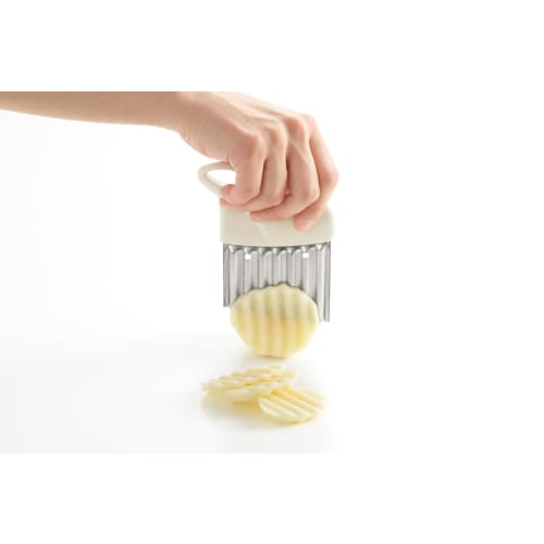 Shimomura Kogyo, Made In Japan, Tasteful Foods, Wavy Cutter ANC-731, Made In Tsubame-Sanjo, Niigata, White