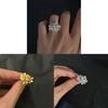 Floral Pearl Ring For Women With Adjustable Open Design In Gold And Silver Finish
