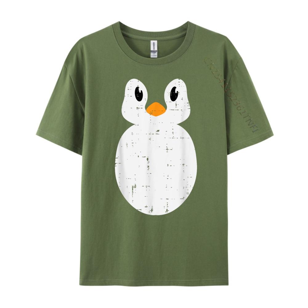 Penguin Face Cute Animal Men Girls Streetwear Men Limited Time Special T Shirt Man Tshirt