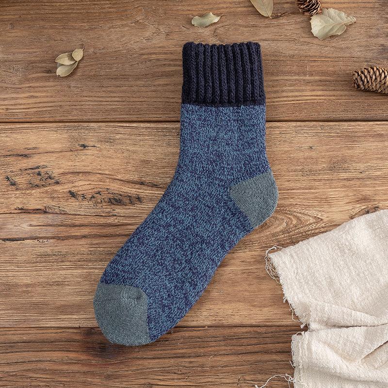 5pairs/Lot Men's Wool Socks Super Thick Terry Winter Warm Socks Fashion Style Mid Tube Socks Snow Socks High Quality Men's Socks