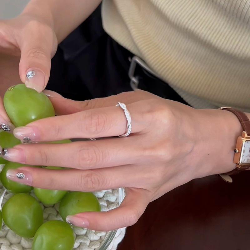 Korean Round Ball Winding Twist Ring Female Index Finger Niche Design Fashionable Personality Simple Ins Style