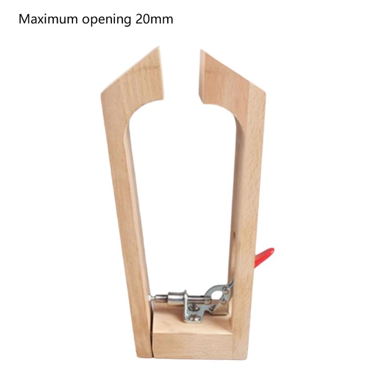 Wood Leather Stitching Clamp Hand Sewing Tool with Metal Tightening Hardware for Desktop Craft Table and Pattern Practice
