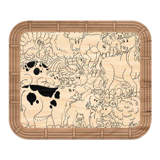 

Дерев яна гра-пазл для дітей Кіт/Собака/Лісові тварини Дерев яні пазли Навчальна іграшка для дошкільнят Хлопчики Дівчата J