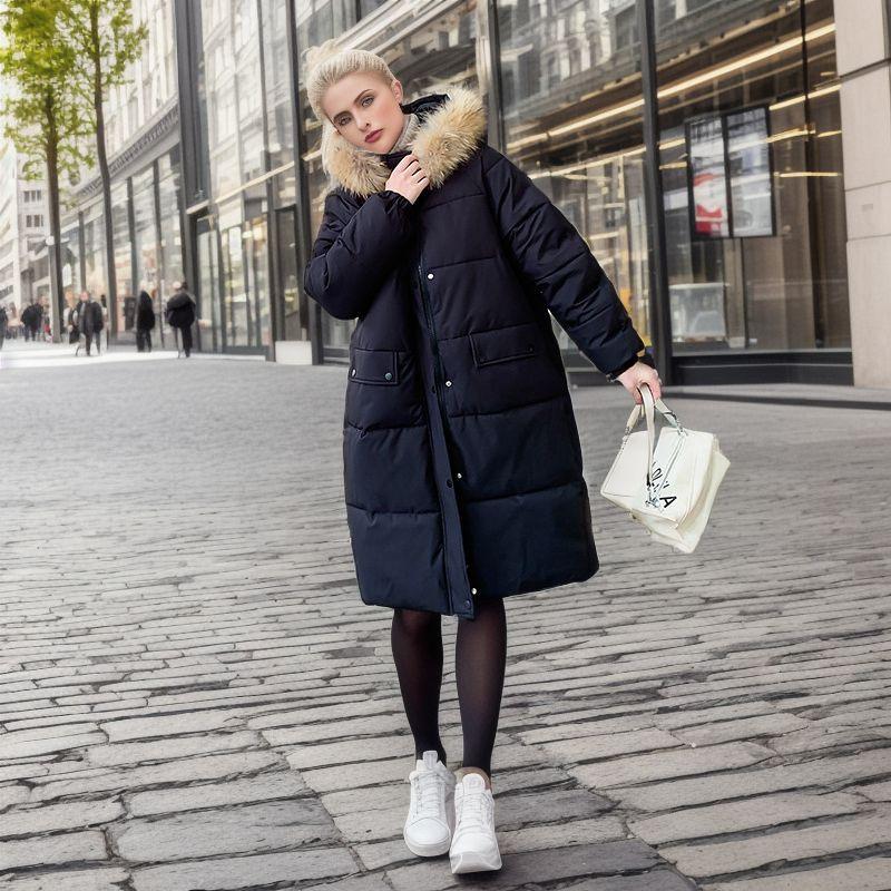 Women's Medium and Long Cotton-padded Clothes, New Winter Thickened -padded Clothes, Loose Student Cotton-padded Jackets, Bread Clothes.