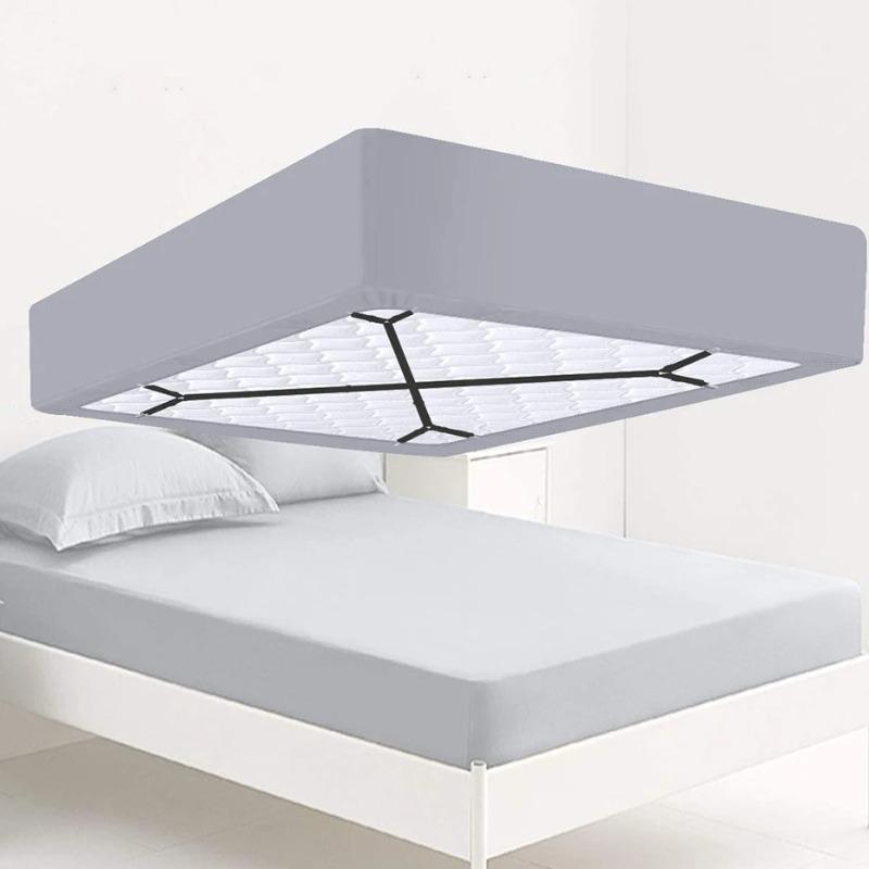 2pcs Adjustable Triangle Elastic Suspenders Gripper Holder Straps Clip for Bed Sheets Mattress Covers Sofa Cushion Band Belt