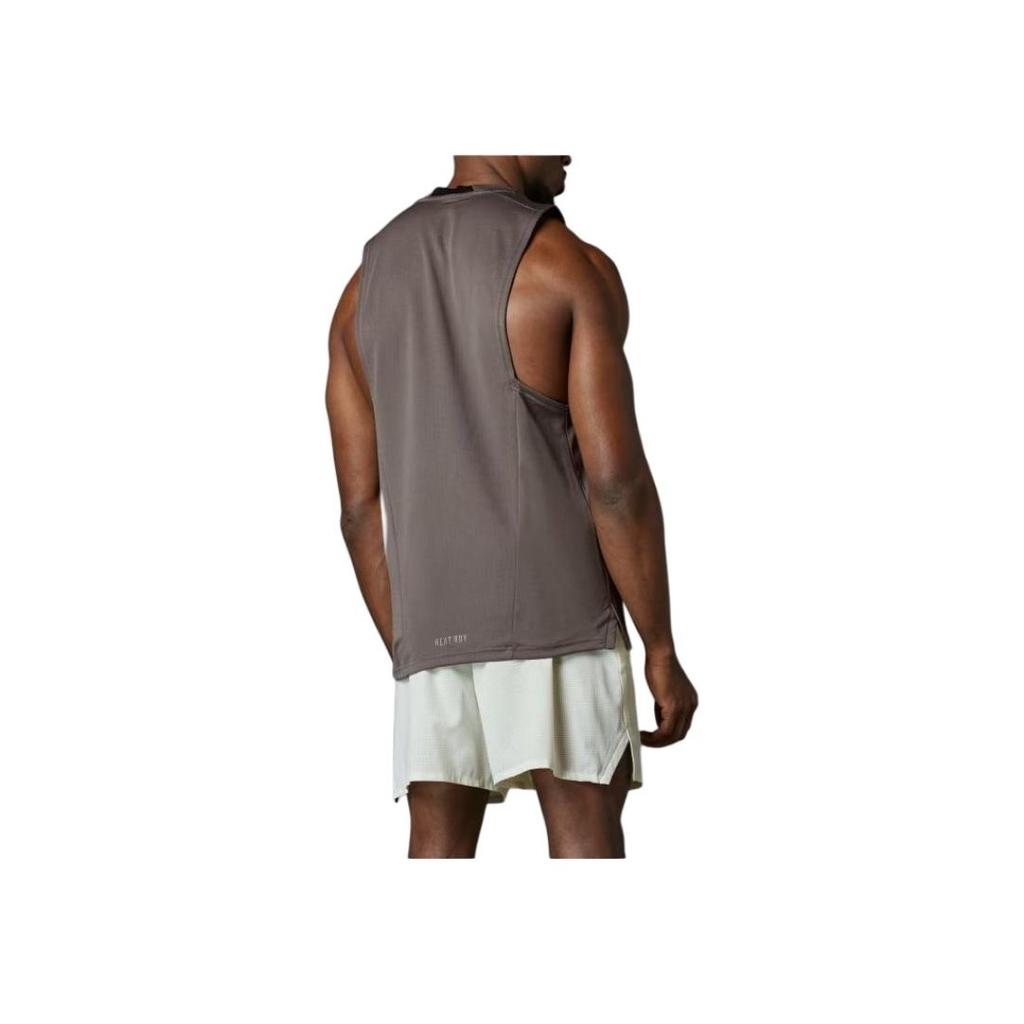 Adidas Heat.Rdy Badge Print Loose Training Crew Neck Sleeveless Vest Men Tops Dark-Gray IS3712