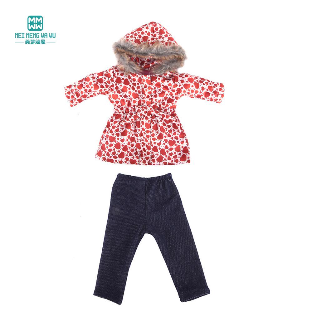 Clothes for Dolls Fits 43cm Toy New Born Doll american doll Fashion cotton jacket pink rose red white purple