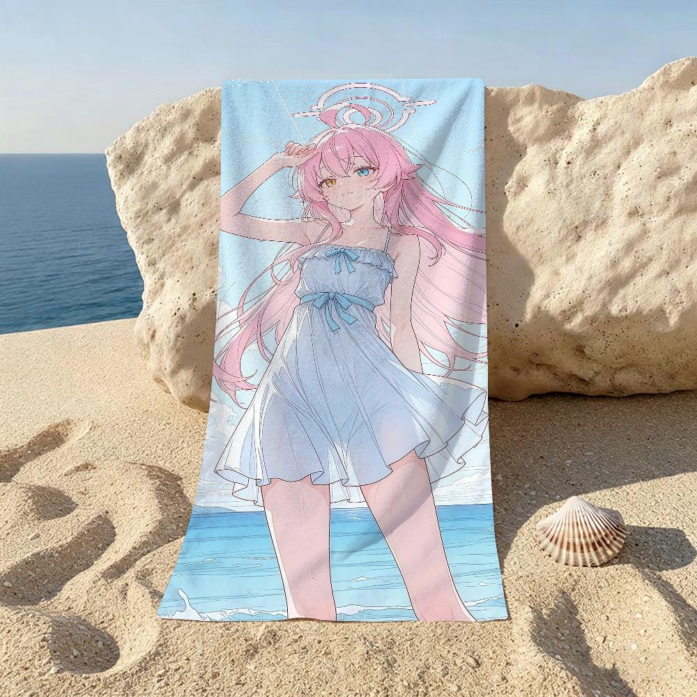 Games Girl Blue A-archive Hoshino Beach Towel For Beaches Yoga Studios Gyms Hot Springs Swimming Pools And Picnics