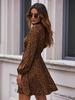 2025 Leopard Print Long Sleeve Dress for Women