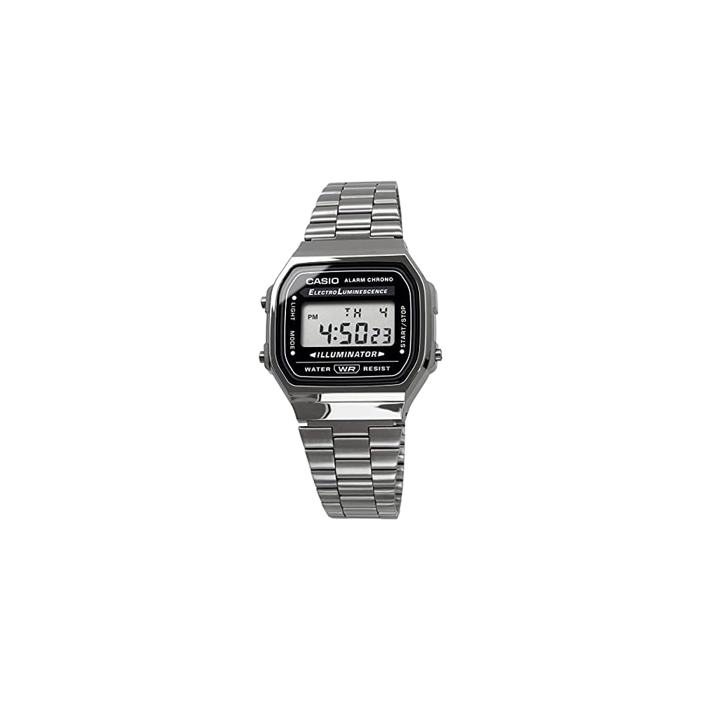 Casio A168WGG-1A Digital Watch Gray Metallic Standard Unisex Kids