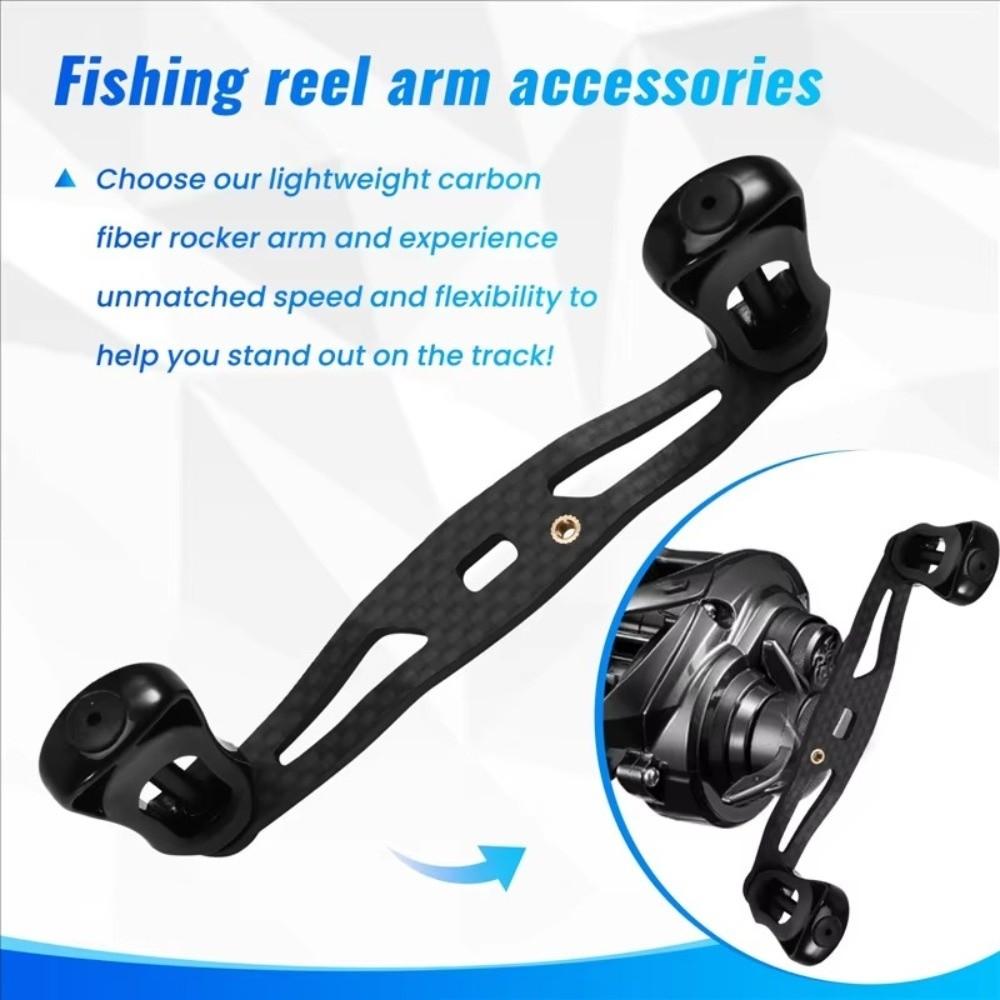 Carbon Fiber Baitcasting Reel Handle Metal Knob 100mm Fishing Reel Handle Side Installation 8*5mm Screw