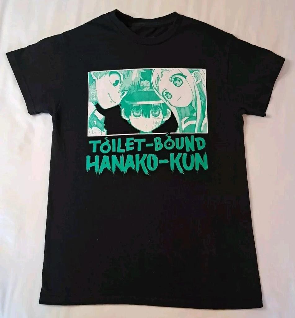 Toilet Bound Hanako-Kun Shirt Anime Solid Black Short Sleeve Size Small