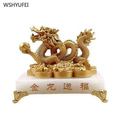 Golden Dragon Gift Decoration  Dragon Shape Sculpture Crafts Living Room Home Decor  Housewarming Gift  Feng Shui Accessories