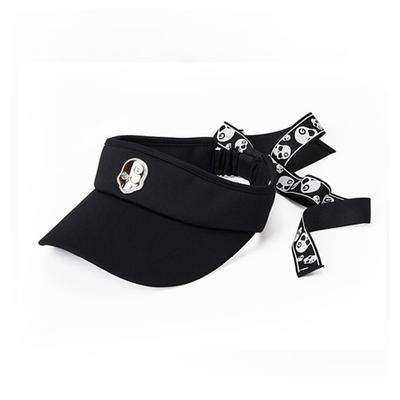 Monseuteoji Woman Viser Cap (Women'S Ribbon Sun Cap) Black Mc22Bv-68