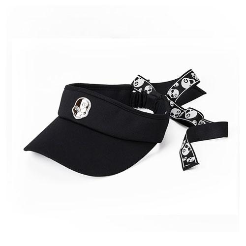 Monseuteoji Woman Viser Cap (Women'S Ribbon Sun Cap) Black Mc22Bv-68