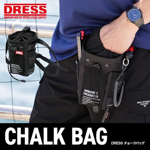 DRESS Tactical Chalk Bag, Approx. 1L, Fishing Accessories Storage Bag, Backpack, Convenient Waist Pouch for Light Fishing, Ajing Fishing Set, Pliers,