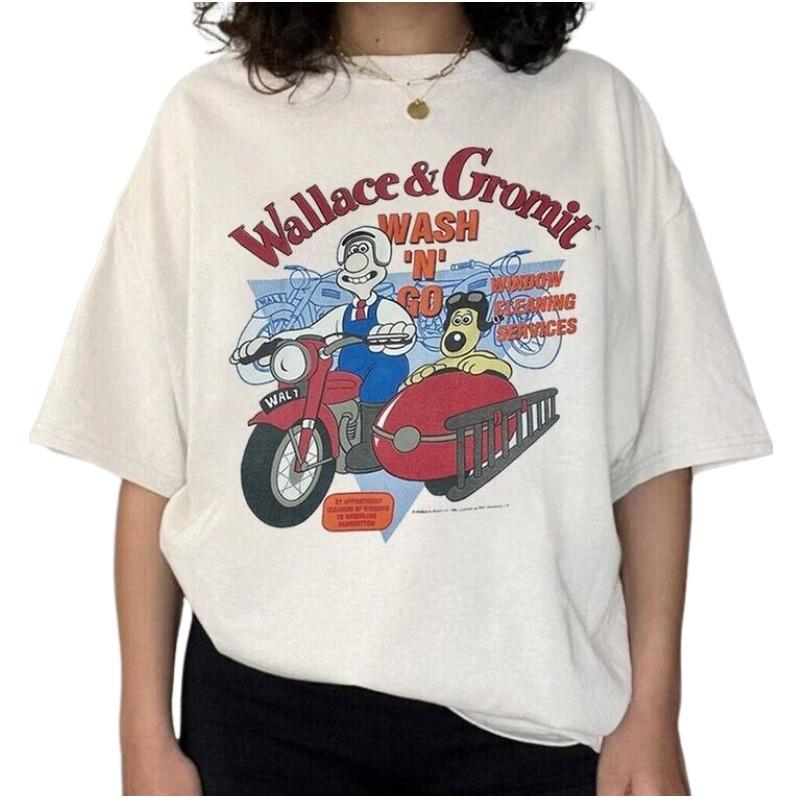 1989 Wallace and Gromit Wash  N  Go T-Shirt, Vtg 80s Wallace and Gromit Unisex T-Shirt Graphic Tee S