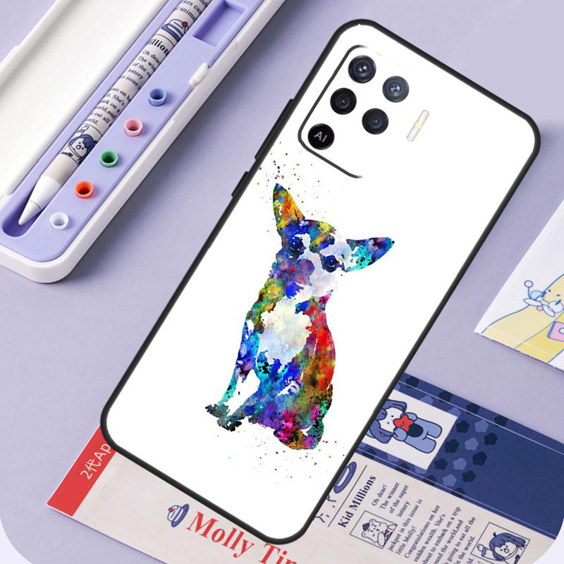 Chihuahua Face Floral Dog For Oppo A96 A76 A16 A94 A74 A54 A15 A18 A38 A58 A78 A98 A40 A60 A80 A57 A17 A77 A5 Pro Case